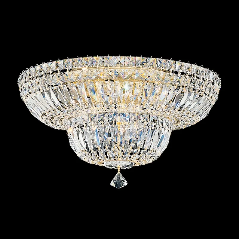 Track lighting for illuminating walkwaysPetit Crystal Deluxe 9-Light Flush Mount