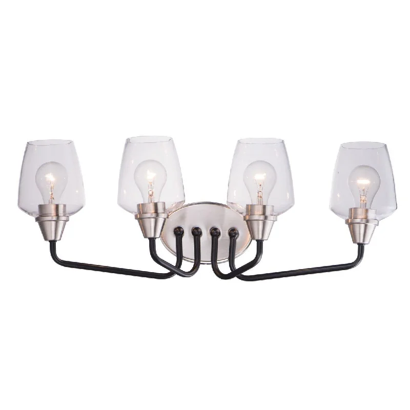 Industrial Lighting for Chemical PlantsGoblet 26 in. 4 Lights Vanity Light -Nickel Finish Industrial Lighting for Chemical PlantsGoblet 26 in. 4 Lights Vanity Light -Nickel Finish