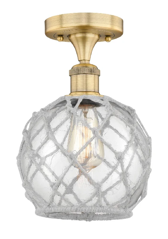 Dimmable Industrial Lighting for Ambiance ControlEdison One Light Semi-Flush Mount