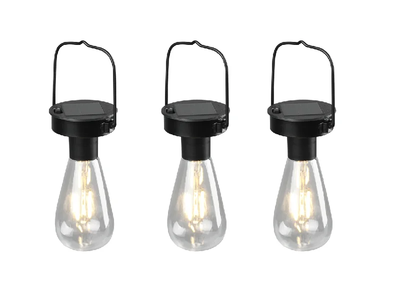 Wireless track lighting for easy installationCampus LED Solar Pendants x 3