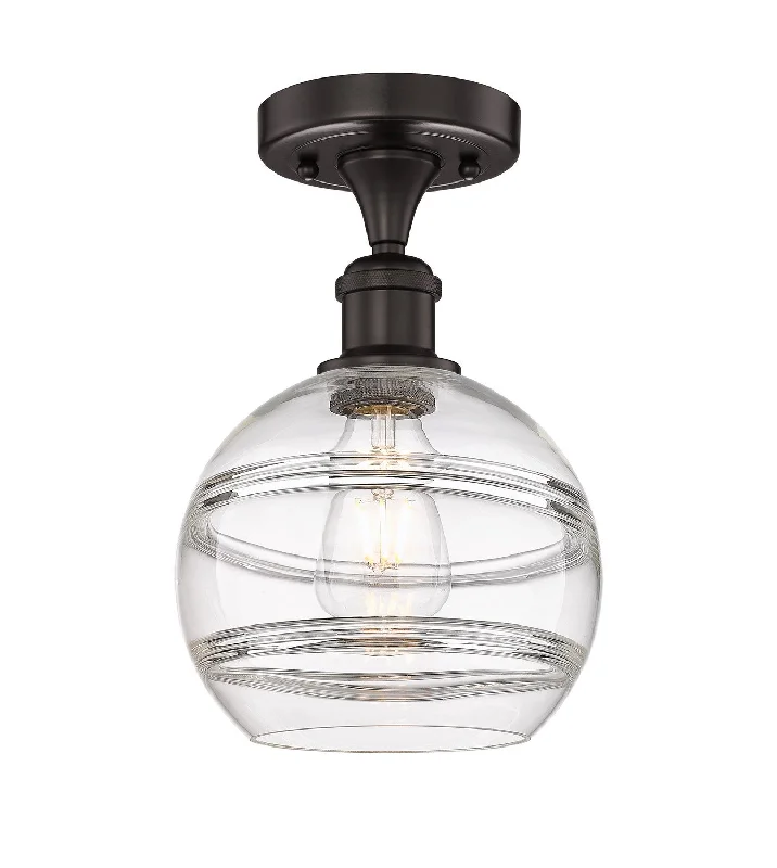 Shock - Resistant Industrial Lighting for Vibrating Machinery AreasEdison One Light Semi-Flush Mount