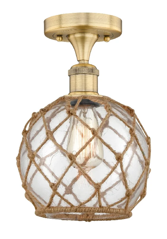 Waterproof Industrial Lighting for Wet AreasEdison One Light Semi-Flush Mount