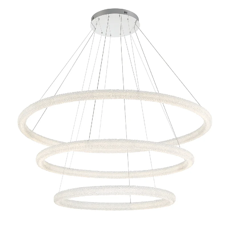 Track lighting for replacing old fluorescent fixturesEurofase 43927-012 SASSI 3 Tier Crystal Cluster Ring LED Chandelier