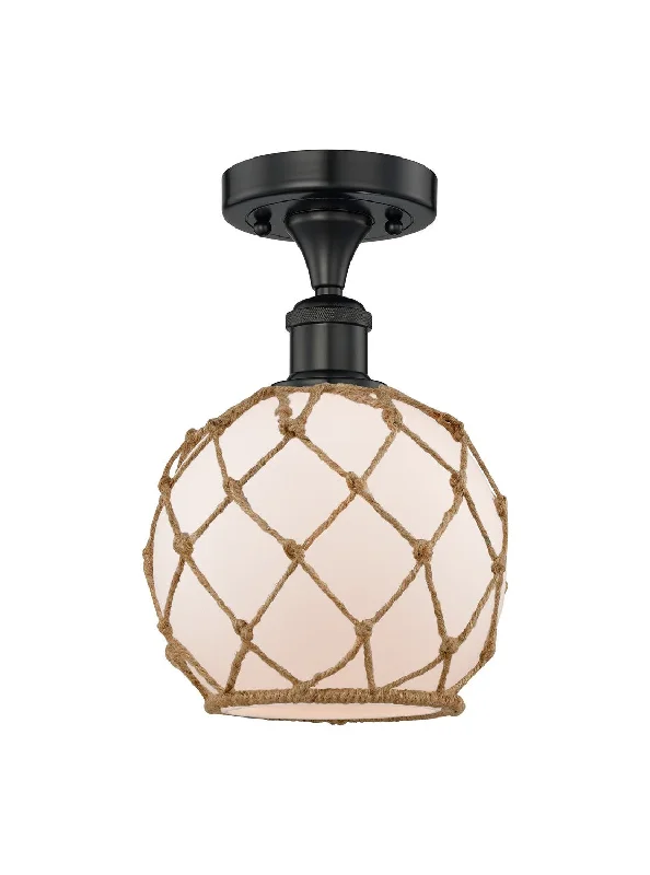 Industrial Pendant Lighting for Machine ShopsEdison One Light Semi-Flush Mount