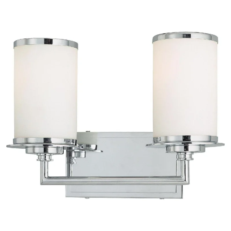 Industrial Exit Sign Lighting for Quick Evacuation14 in. 2 Lights Vanity Light Chrome finish Industrial Exit Sign Lighting for Quick Evacuation14 in. 2 Lights Vanity Light Chrome finish