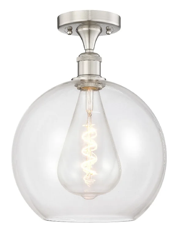 Industrial Exit Sign Lighting for Quick EvacuationEdison One Light Semi-Flush Mount