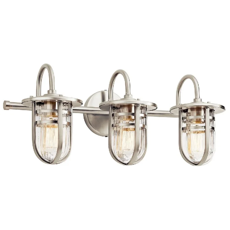 Industrial Task Lighting for Precision WorkstationsCaparros 24 in 3 Lights Vanity Light Nickel finish