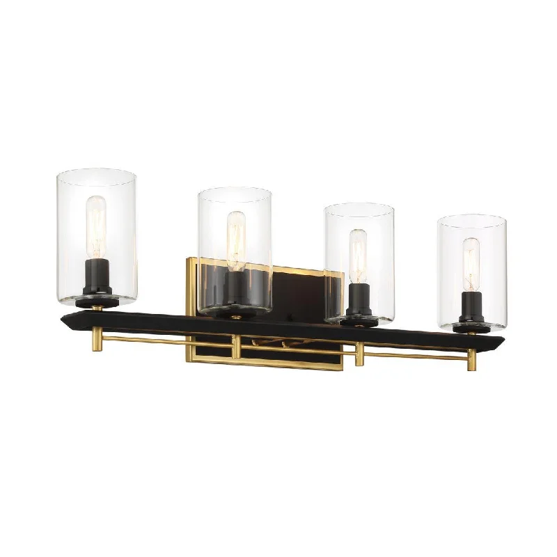 Explosion - Proof Industrial Lighting for Hazardous LocationsSable point 28 in. 4 lights Vanity Light Black & Brass Finish
