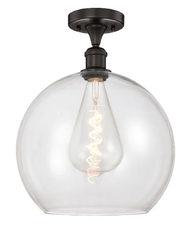 Industrial Flood Lighting for Outdoor Loading DocksEdison One Light Semi-Flush Mount