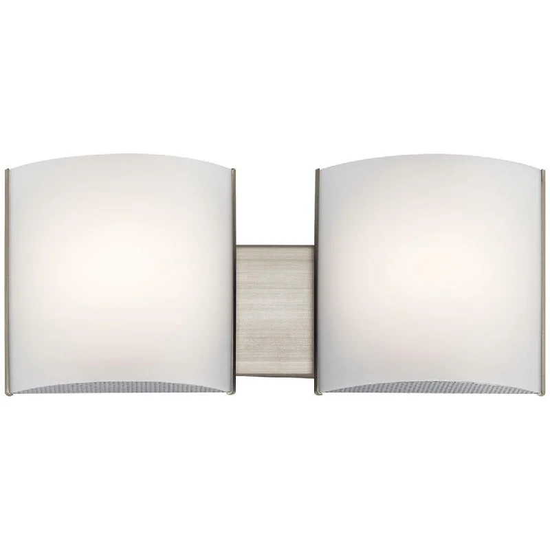 Adjustable Industrial Lighting for Flexible Illumination19 in 2 Lights LED Vanity Light Nickel finish
