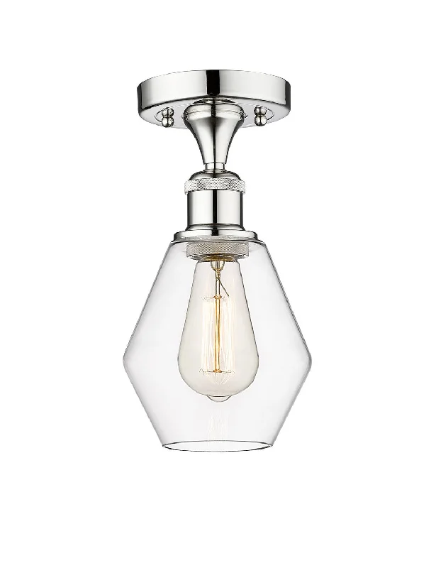 Dimmable Industrial Lighting for Ambiance ControlEdison One Light Semi-Flush Mount
