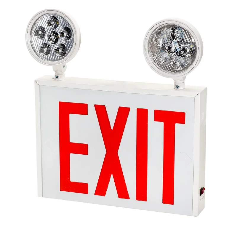 Track lighting for adding a touch of eleganceTopaz ESC/LED/RW/2H-NYC Steel NYC Approved EXIT Sign and 2 Head Emergency Light Combo