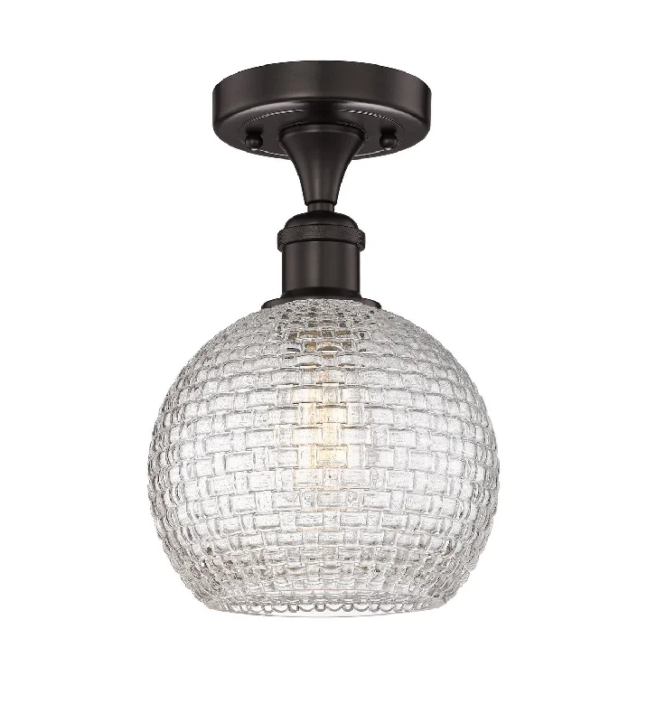 Industrial Lighting for Textile MillsEdison One Light Semi-Flush Mount