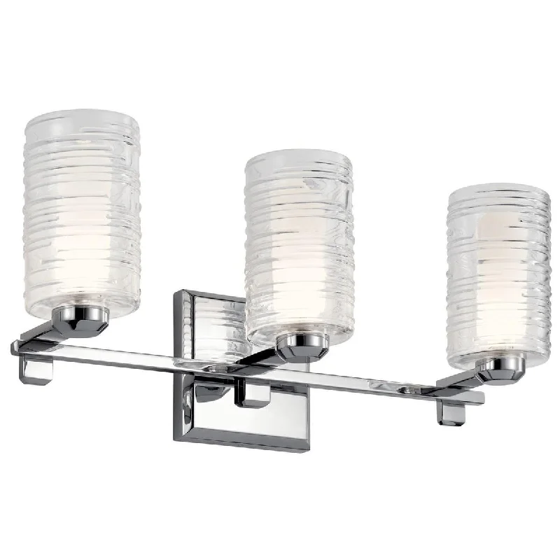 Industrial Exit Sign Lighting for Quick EvacuationGiarosa 22 in. 3 Lights Vanity Light Chrome Finish