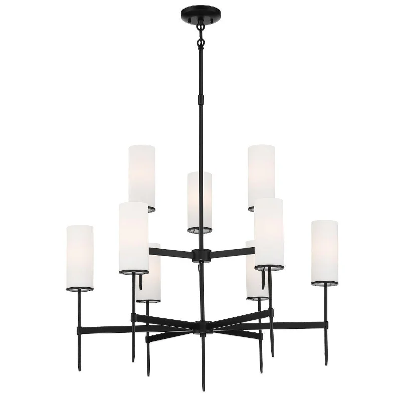 Explosion - Proof Industrial Lighting for Hazardous LocationsFirst Avenue 32 in. 9 Lights Chandelier Black finish