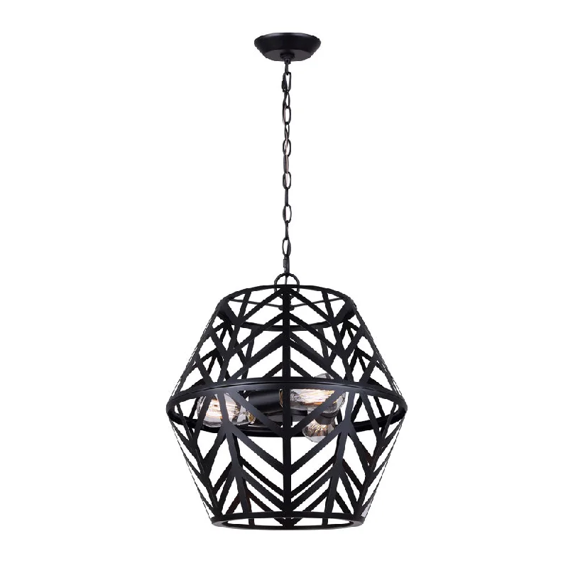 Track lighting with frosted glass shadesCanarm ICH635B03BK17 Maud Mid-Century Modern Cage Chandelier in Black