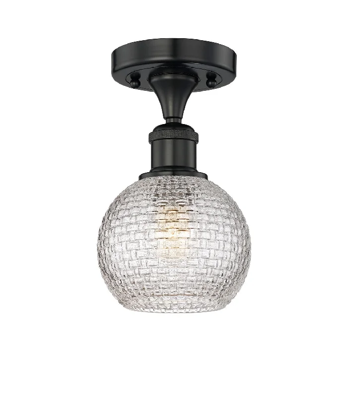 Industrial Lighting for Textile MillsEdison One Light Semi-Flush Mount