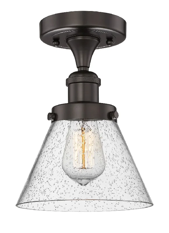 Waterproof Industrial Lighting for Wet AreasEdison One Light Semi-Flush Mount