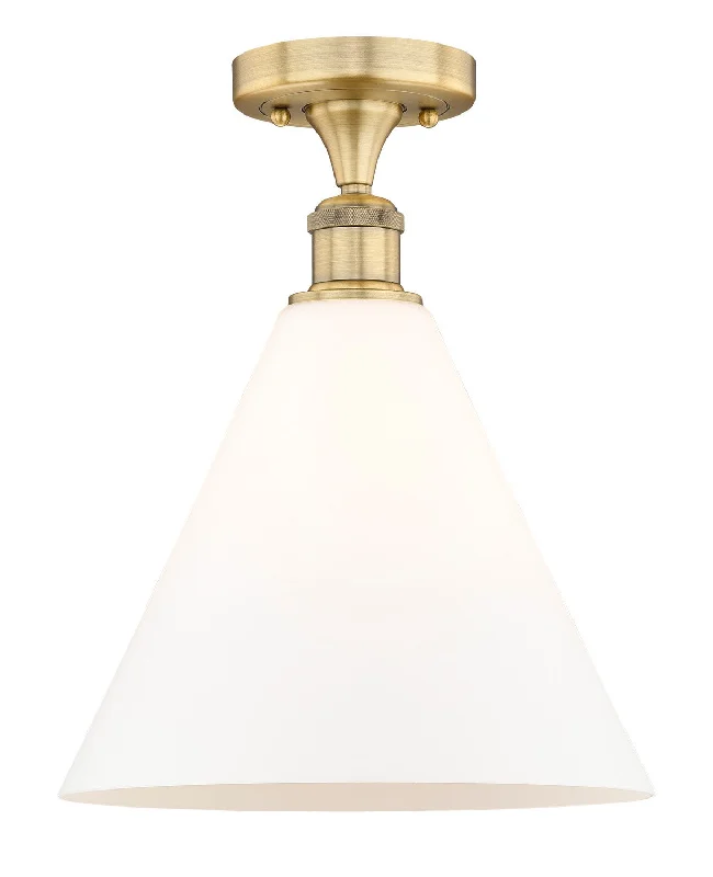 Shock - Resistant Industrial Lighting for Vibrating Machinery AreasEdison One Light Semi-Flush Mount