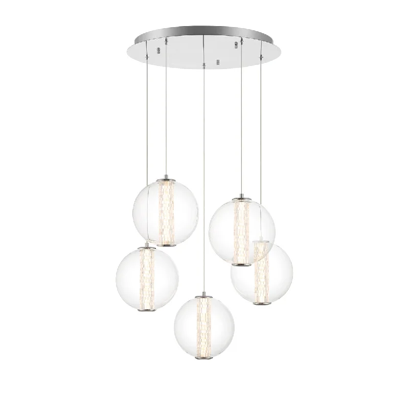 Track lighting for illuminating walkwaysEurofase 45737-015 Atomo 5 Light LED Crystal Pendant in Chrome Track lighting for illuminating walkwaysEurofase 45737-015 Atomo 5 Light LED Crystal Pendant in Chrome
