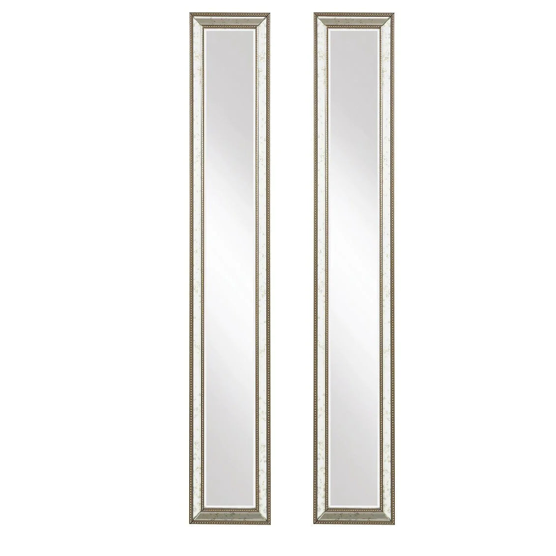 Track lighting for illuminating dining tablesTina Rectangular Mirror (Set of 2) - Champagne Finish