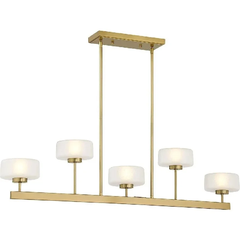 Track lighting with frosted glass shadesFalster LED Linear Chandelier