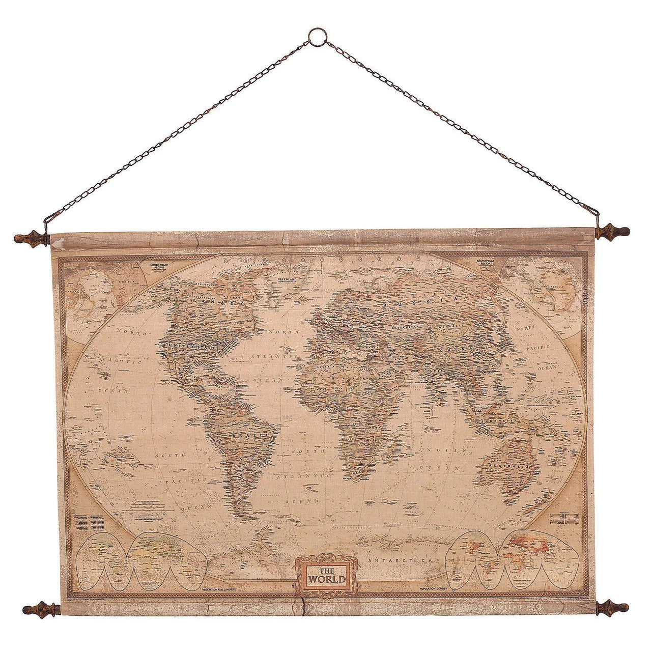 Track lighting for highlighting kitchen cabinetsVintage World Map - Boho Finish