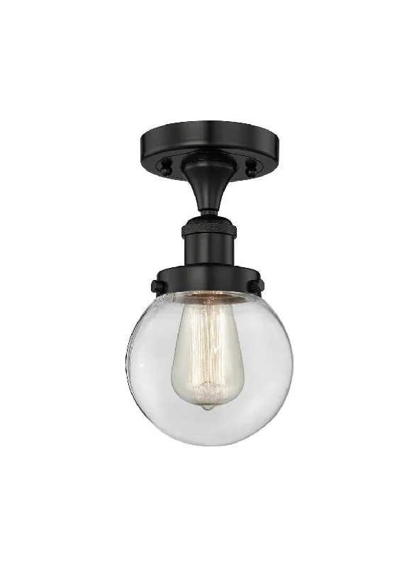 Industrial Emergency Lighting for Safety in FactoriesEdison One Light Semi-Flush Mount