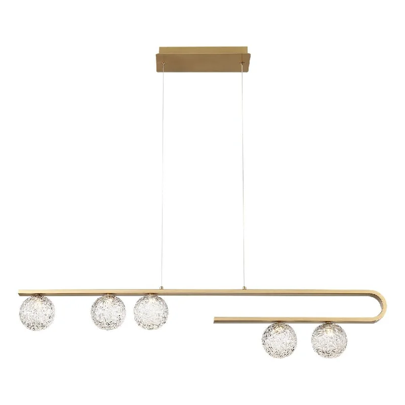 Industrial Lighting for Chemical PlantsPhillimore 45 in. 5 Lights LED Chandelier Gold Finish Industrial Lighting for Chemical PlantsPhillimore 45 in. 5 Lights LED Chandelier Gold Finish