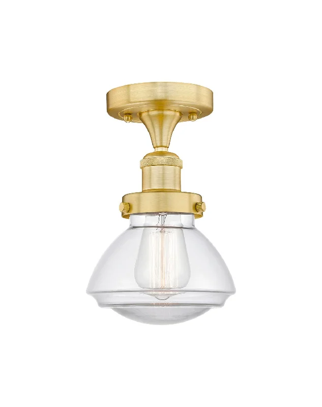 Corrosion - Resistant Industrial Lighting for Coastal FactoriesEdison One Light Semi-Flush Mount Corrosion - Resistant Industrial Lighting for Coastal FactoriesEdison One Light Semi-Flush Mount