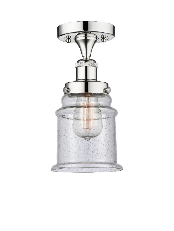 Industrial Pendant Lighting for Machine ShopsEdison One Light Semi-Flush Mount