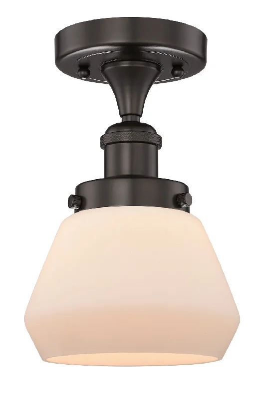 Industrial Lighting for Furniture FactoriesEdison One Light Semi-Flush Mount