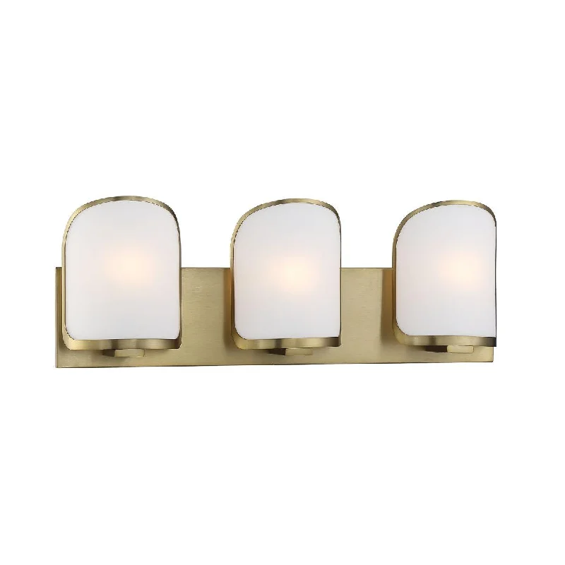Adjustable Industrial Lighting for Flexible IlluminationBishop Crossing 25 in. 3 Lights Vanity Light Brass finish