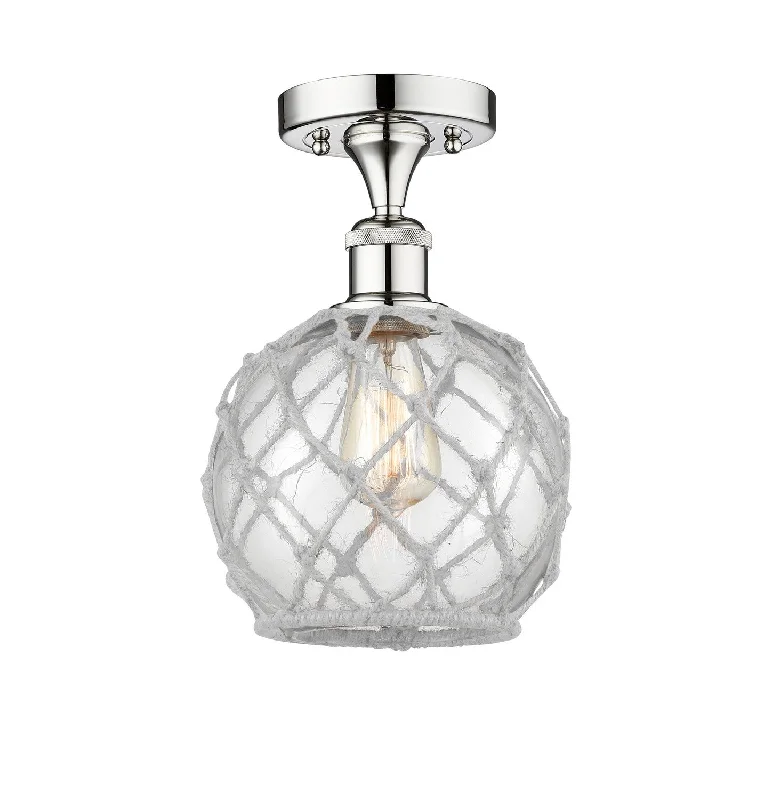 Industrial Wall - Mounted Lighting for Workshop WallsEdison One Light Semi-Flush Mount
