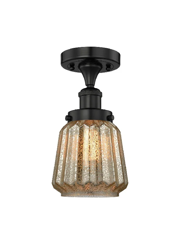 Industrial Pendant Lighting for Machine ShopsEdison One Light Semi-Flush Mount