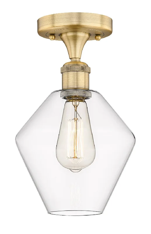 Dimmable Industrial Lighting for Ambiance ControlEdison One Light Semi-Flush Mount