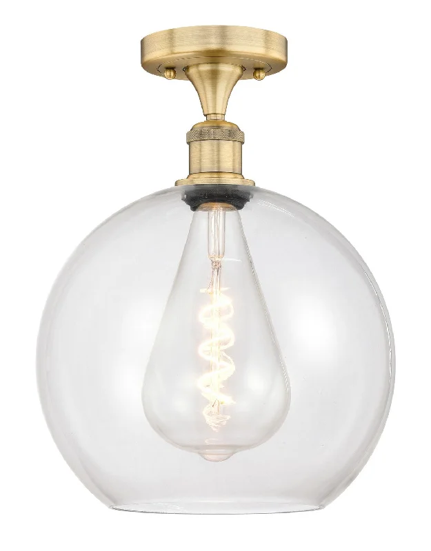 Dimmable Industrial Lighting for Ambiance ControlEdison One Light Semi-Flush Mount