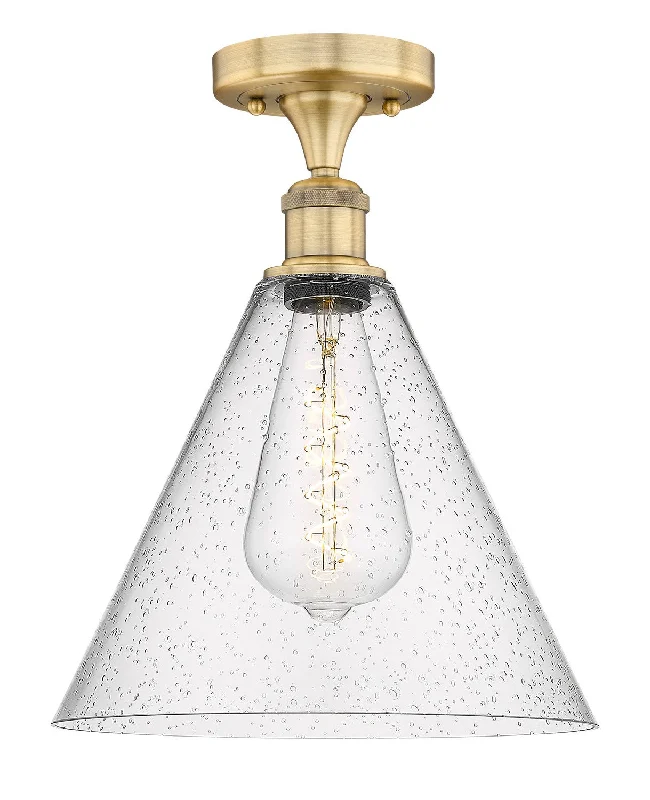 Industrial Lighting for Printing Press FacilitiesEdison One Light Semi-Flush Mount