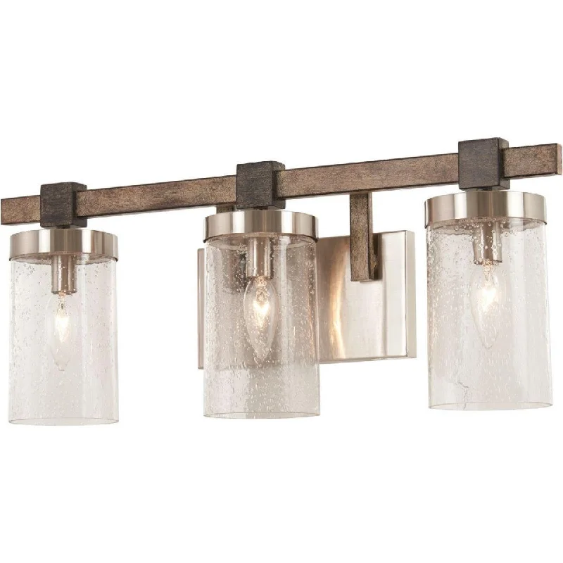 Industrial Emergency Lighting for Safety in FactoriesBridlewood 23 in. 3 Lights Vanity Light Brushed Nickel finish Industrial Emergency Lighting for Safety in FactoriesBridlewood 23 in. 3 Lights Vanity Light Brushed Nickel finish