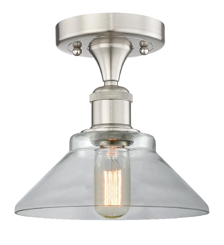 Industrial Emergency Lighting for Safety in FactoriesEdison One Light Flush Mount