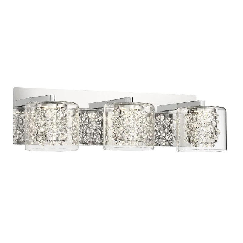 Industrial Exit Sign Lighting for Quick EvacuationWild Gems 21 in. LED Vanity Light Chrome finish