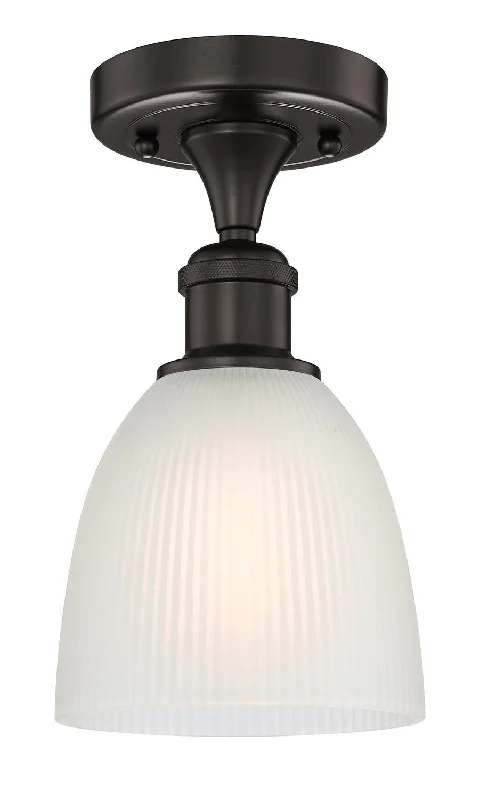 Industrial Emergency Lighting for Safety in FactoriesEdison One Light Semi-Flush Mount