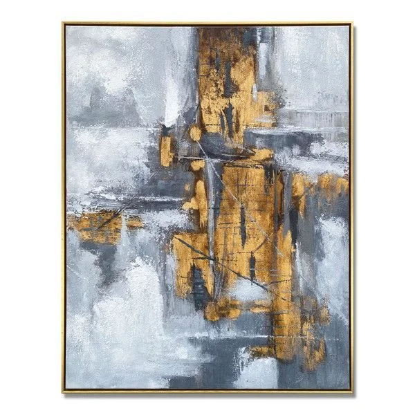 Track lighting for updating office lobbiesLyra Wall Art - Gold Finish Frame