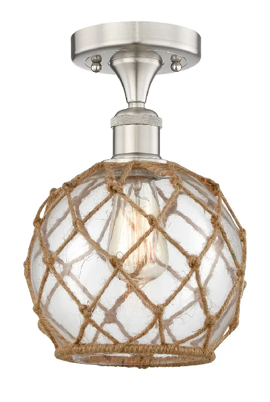 Dimmable Industrial Lighting for Ambiance ControlEdison One Light Semi-Flush Mount