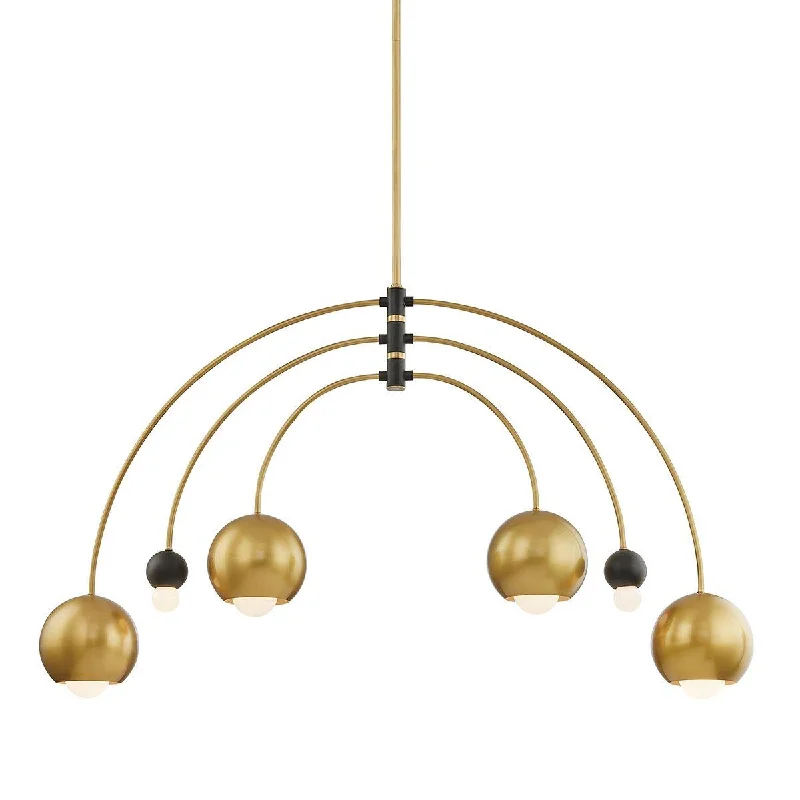 High - Bay LED Industrial Lighting for WarehousesWillow 6 Lights Chandelier Aged Brass & Black finish High - Bay LED Industrial Lighting for WarehousesWillow 6 Lights Chandelier Aged Brass & Black finish