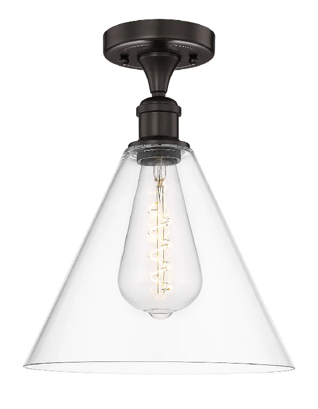 Waterproof Industrial Lighting for Wet AreasEdison One Light Semi-Flush Mount