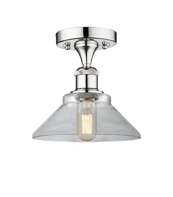 Low - Bay Industrial Lighting Fixtures for Small FactoriesEdison One Light Semi-Flush Mount