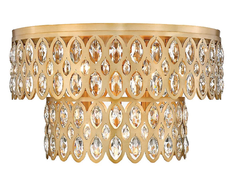 Track lighting for replacing old fluorescent fixturesZ-Lite 822F20-HB Dealey Heirloom Brass and Crystal 20 inch Flush Mount