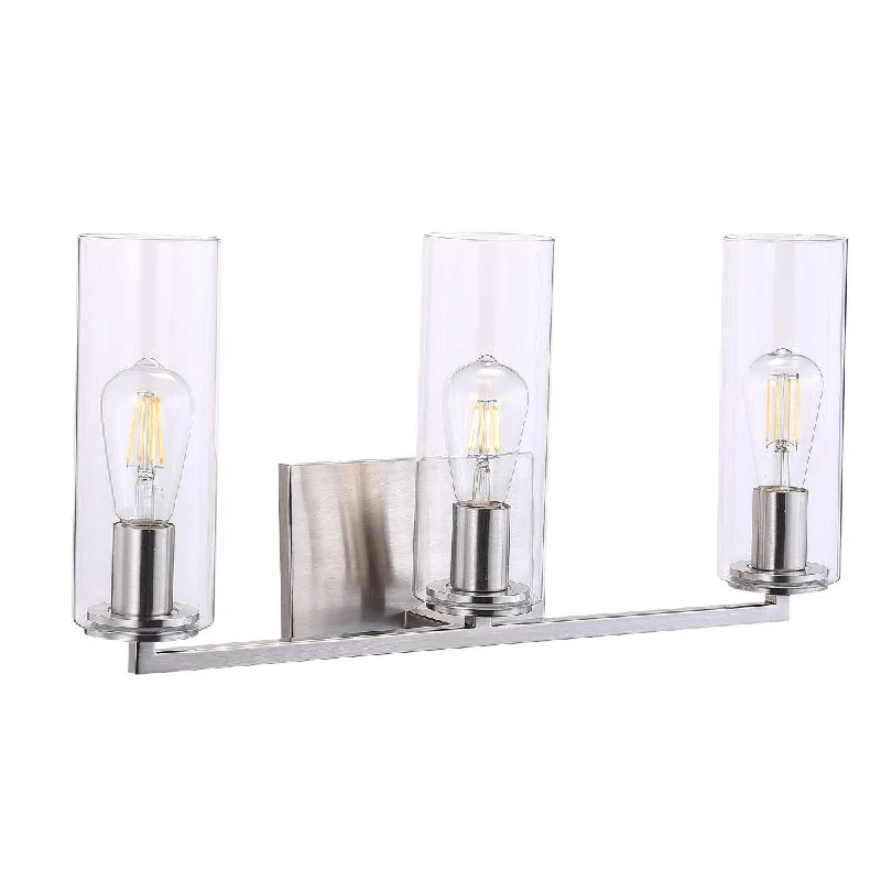 Industrial Lighting for Metal Fabrication ShopsAcacia 24 In. 3 Lights Vanity Light Brushed Nickel Finish