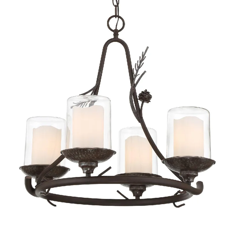 Industrial Exit Sign Lighting for Quick EvacuationPonderosa Ridge 22 In. 4 Lights Chandelier Bronze Finish Industrial Exit Sign Lighting for Quick EvacuationPonderosa Ridge 22 In. 4 Lights Chandelier Bronze Finish